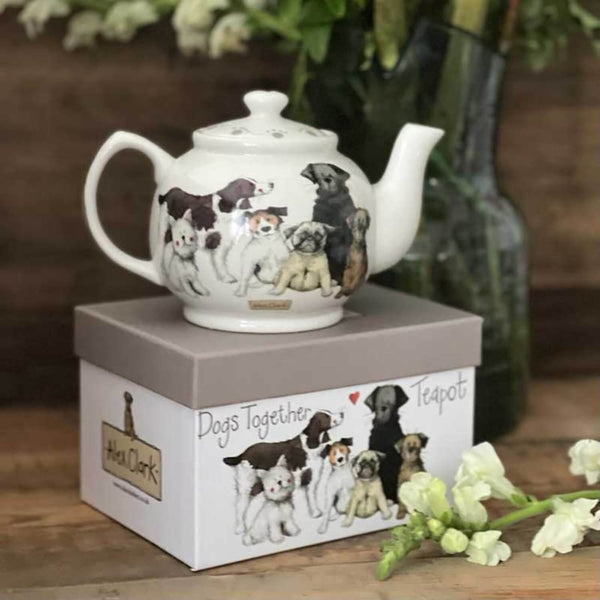 Alex Clark 2-3 Cup Teapot - Dogs Together