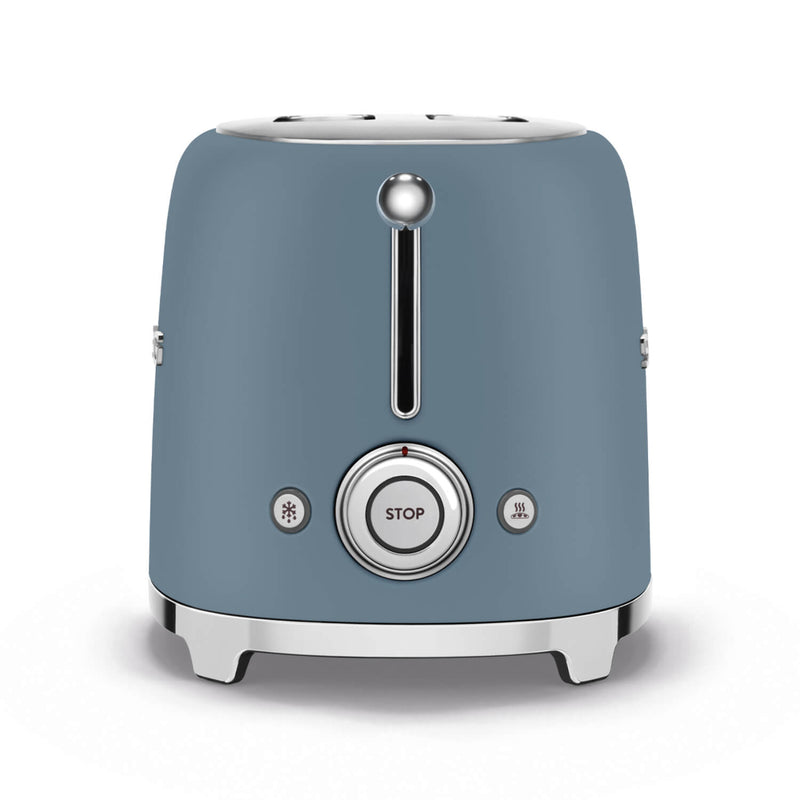Smeg 50's Style Retro TSF01 2 Slice Toaster - Matte Storm Blue