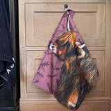 Alex Clark 100% Cotton Tea Towel - Highland Cow