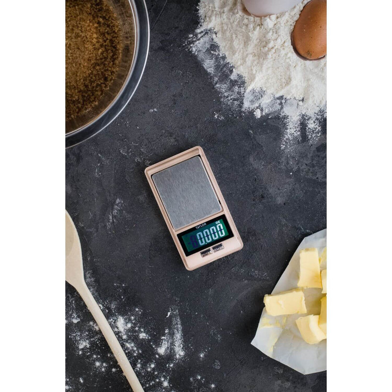 Taylors Pro 0.01g Ultra Precision Portion Digital Kitchen Scales - Rose Gold