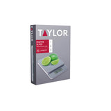 Taylor Digital Slim Glass 5kg Kitchen Scales - Pewter