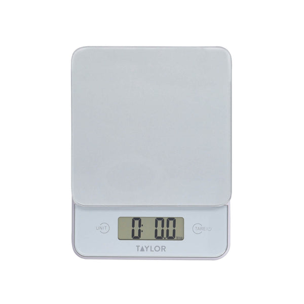 Taylor Digital Slim Glass 5kg Kitchen Scales - Pewter