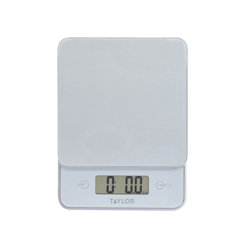 Taylor Digital Slim Glass 5kg Kitchen Scales - Pewter