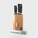 Taylor's Eye Witness Henley 5-Piece Knife Set with Bamboo Block & Sharpener