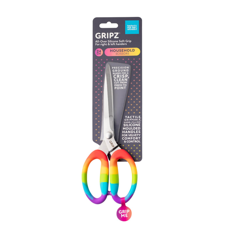 Taylor's Eye Witness Rainbow Gripz Household Scissors