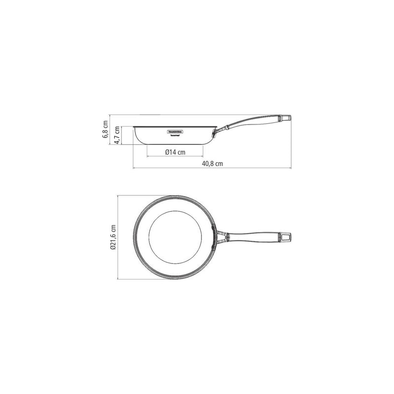 Tramontina Grano 3-Ply Stainless Steel 20cm Frying Pan