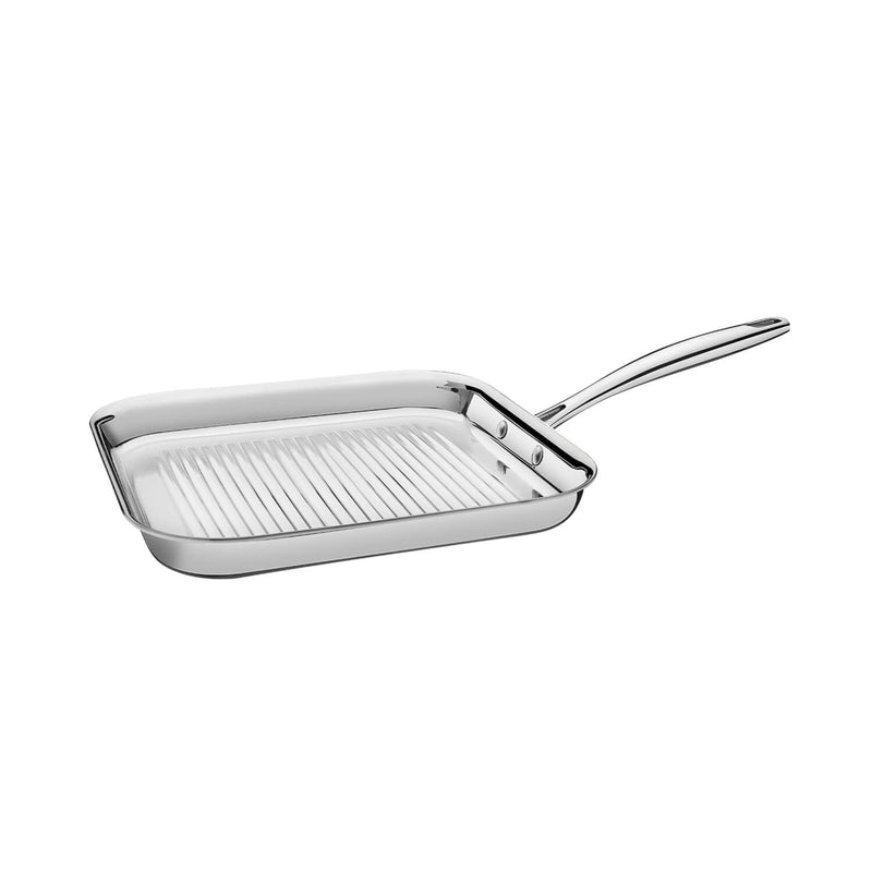 Tramontina Grano 3-Ply Stainless Steel 28cm Ribbed Griddle Pan