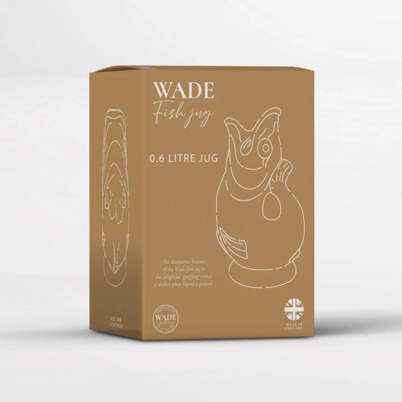 Wade Fish Earthenware 0.6 Litre Gluggle Jug - French Grey