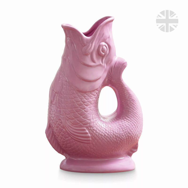 Buy Wade | Fish Earthenware 0.6 Litre Gluggle Jug - Pink – Potters Cookshop