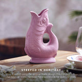 Wade Fish Earthenware 0.6 Litre Gluggle Jug - Pink