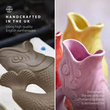 Wade Fish Earthenware 0.6 Litre Gluggle Jug - Pink