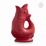 Wade Fish Earthenware 0.6 Litre Gluggle Jug - Red