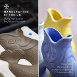 Wade Fish Earthenware 0.6 Litre Gluggle Jug - Sea Blue