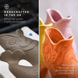 Wade Fish Earthenware 1.2 Litre Gluggle Jug - Orange