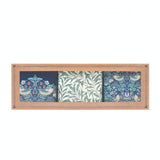 Elite Tins Arts & Crafts Set Of 3 Square Caddies - Strawberry Thief