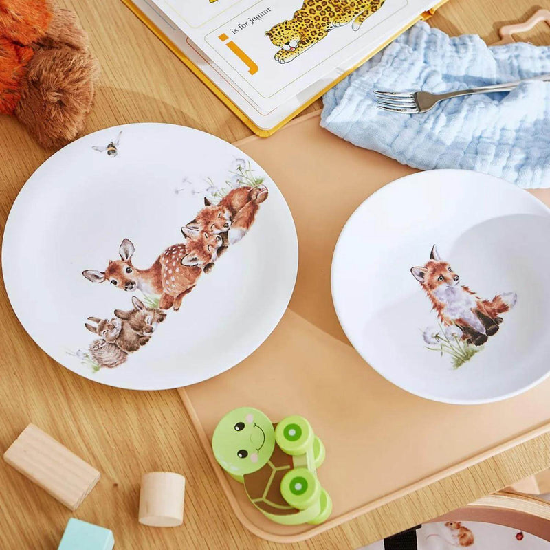 Wrendale Designs Little Wren Melamine Plate & Bowl Set