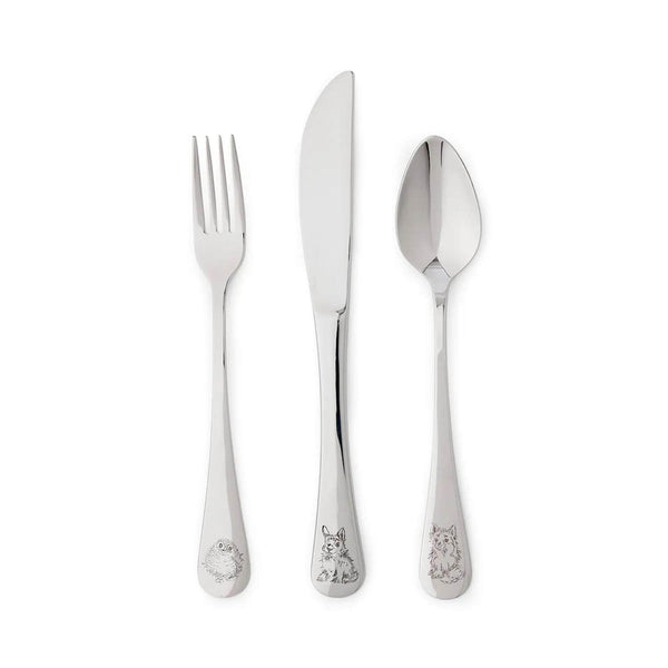 Wrendale Designs Little Wren Stainless Steel 3-Piece Cutlery Set