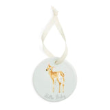 Wrendale Designs Little Wren Porcelain Hanging Ornament - Hello Baby