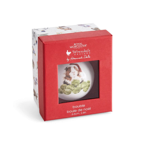 Wrendale Designs by Hannah Dale Guinea Pig Christmas Bauble - Sprouts