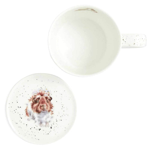 Wrendale Designs China Mug & Coaster Set - Piggy In the Middle
