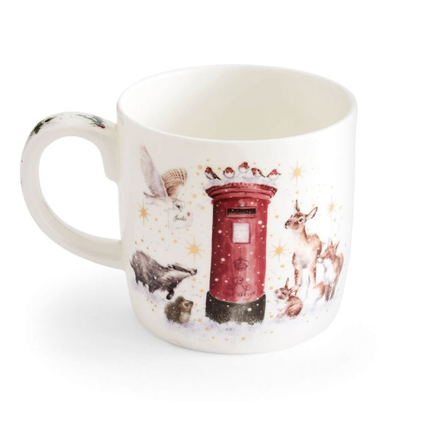 Wrendale Designs by Hannah Dale 2023 Limited Edition 400ml Large Christmas Mug - Post Box