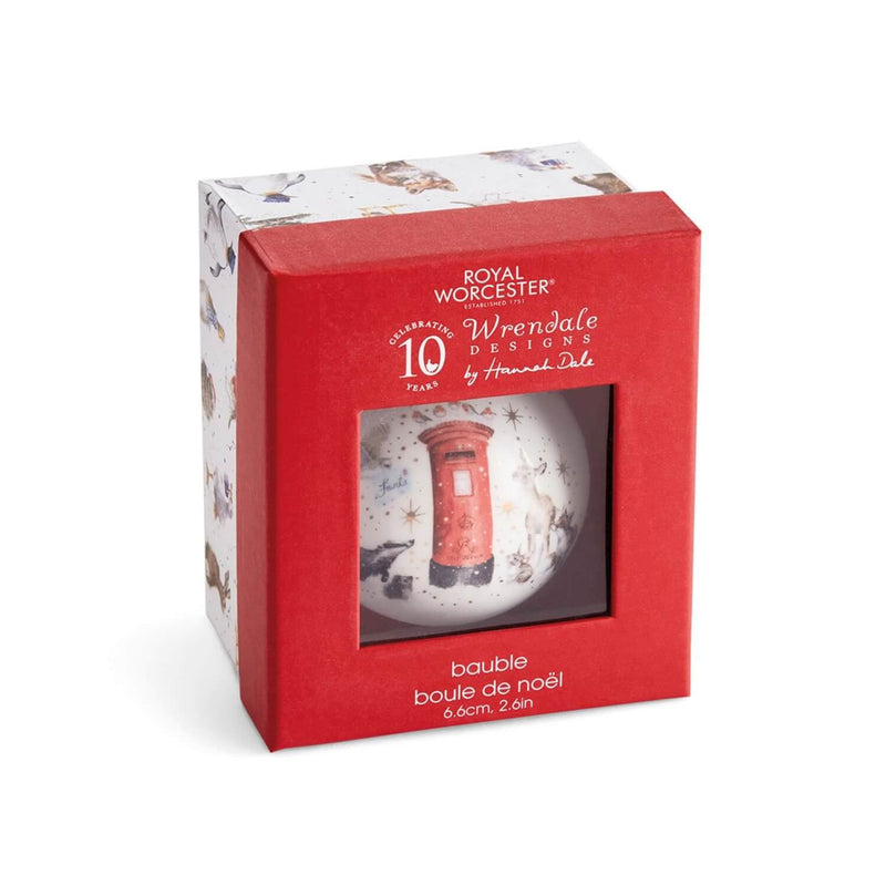 Wrendale Designs by Hannah Dale 2023 Limited Edition Christmas Bauble - Post Box