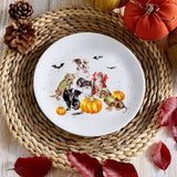 Wrendale Designs by Hannah Dale 21cm Fine China Coupe Plate - Halloween Party
