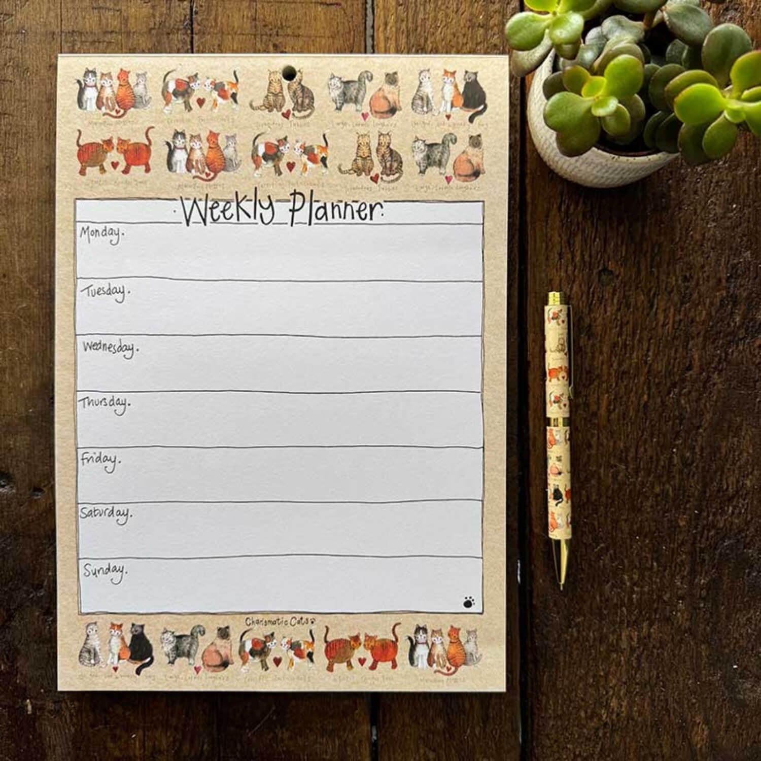 Buy Alex Clark | Weekly Planner - Charismatic Cats – Potters Cookshop