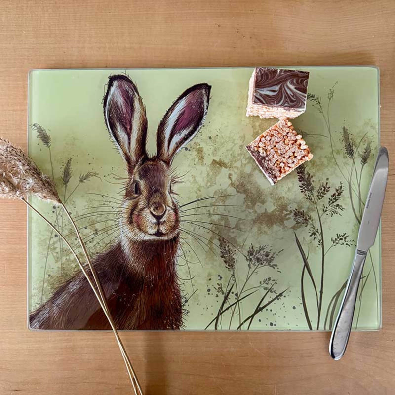 Alex Clark Glass Worktop Saver - Hare