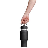 Hydro Flask 710ml Wide Mouth Travel Bottle With Flex Straw Cap- Tonal Black