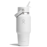 Hydro Flask 710ml Wide Mouth Travel Bottle With Flex Straw Cap - Tonal White