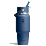 Hydro Flask 710ml Wide Mouth Travel Bottle With Flex Straw Cap - Harbor Blue