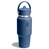 Hydro Flask 710ml Wide Mouth Travel Bottle With Flex Straw Cap - Harbor Blue
