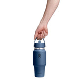 Hydro Flask 710ml Wide Mouth Travel Bottle With Flex Straw Cap - Harbor Blue