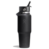 Hydro Flask 946ml Wide Mouth Travel Bottle With Flex Straw Cap - Tonal Black