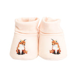Wrendale Designs Little Wren Embroidered Baby Booties - Little Forest