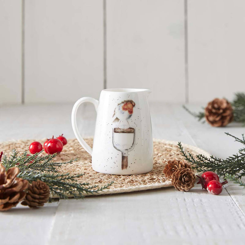 Wrendale Designs by Hannah Dale Christmas Posy Jug - A Little Red Robin