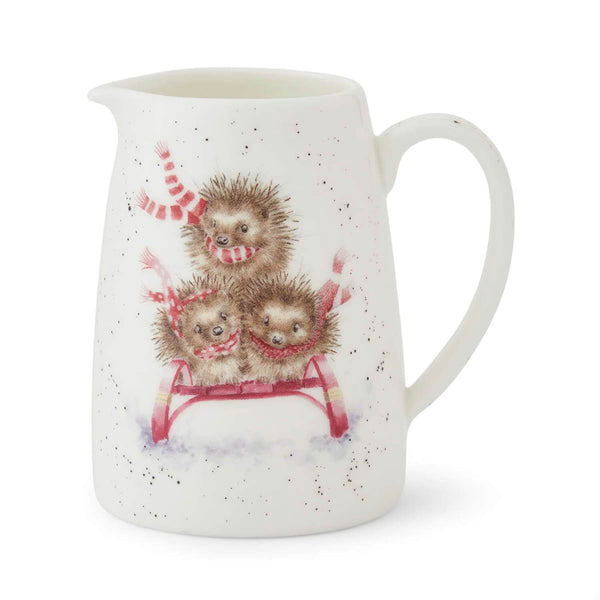 Wrendale Designs by Hannah Dale Christmas Posy Jug - Sledgehogs