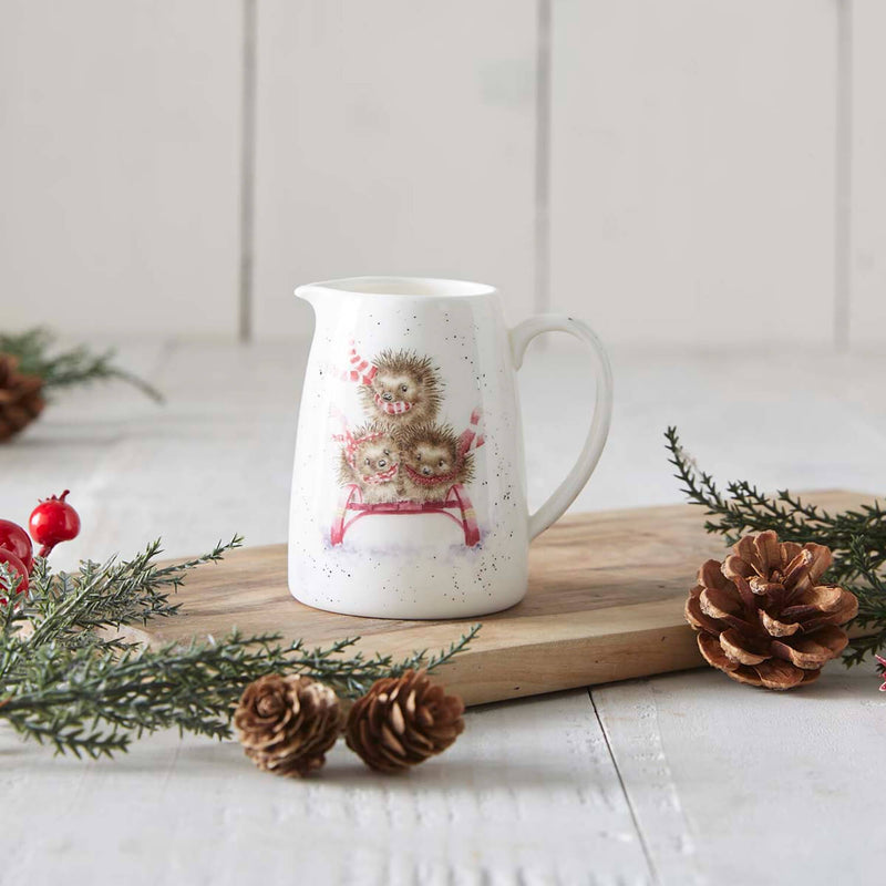 Wrendale Designs by Hannah Dale Christmas Posy Jug - Sledgehogs