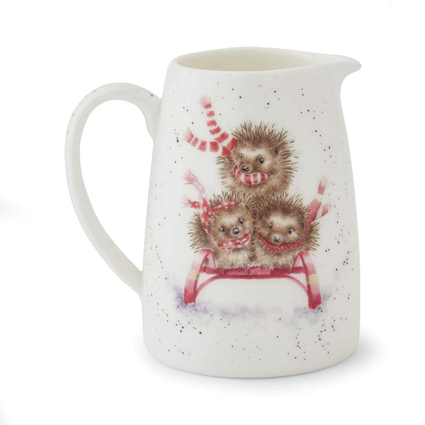 Wrendale Designs by Hannah Dale Christmas Posy Jug - Sledgehogs