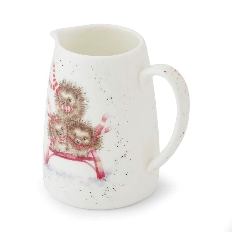 Wrendale Designs by Hannah Dale Christmas Posy Jug - Sledgehogs