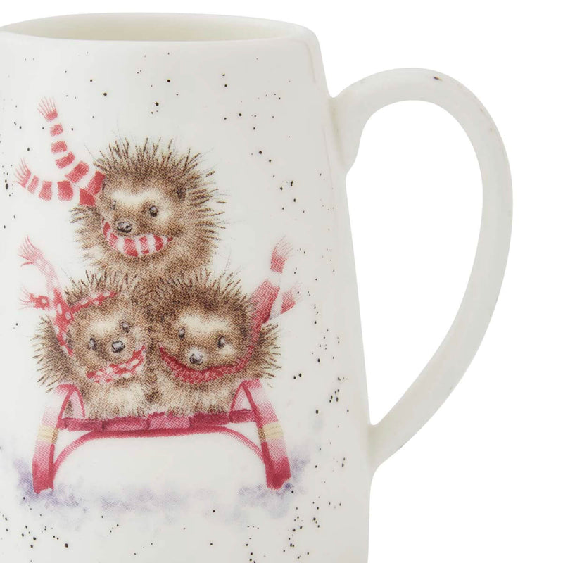 Wrendale Designs by Hannah Dale Christmas Posy Jug - Sledgehogs