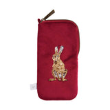 Wrendale Designs by Hannah Dale Embroidered Glasses Pouch - Golden Hour - Hare