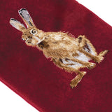 Wrendale Designs by Hannah Dale Embroidered Glasses Pouch - Golden Hour - Hare