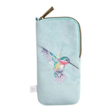 Wrendale Designs by Hannah Dale Embroidered Glasses Pouch - Wisteria Wishes - Hummingbird