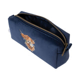 Wrendale Designs by Hannah Dale Embroidered Make Up Brush Bag - Daisy Coo - Highland Cow