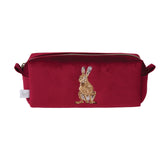 Wrendale Designs by Hannah Dale Embroidered Make Up Brush Bag - Golden Hour - Hare