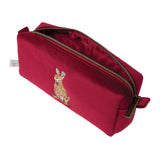 Wrendale Designs by Hannah Dale Embroidered Make Up Brush Bag - Golden Hour - Hare