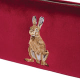 Wrendale Designs by Hannah Dale Embroidered Make Up Brush Bag - Golden Hour - Hare
