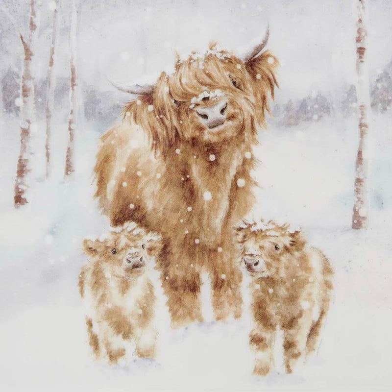 Wrendale Designs by Hannah Dale Fine China 23cm Square Plate - Highland Star